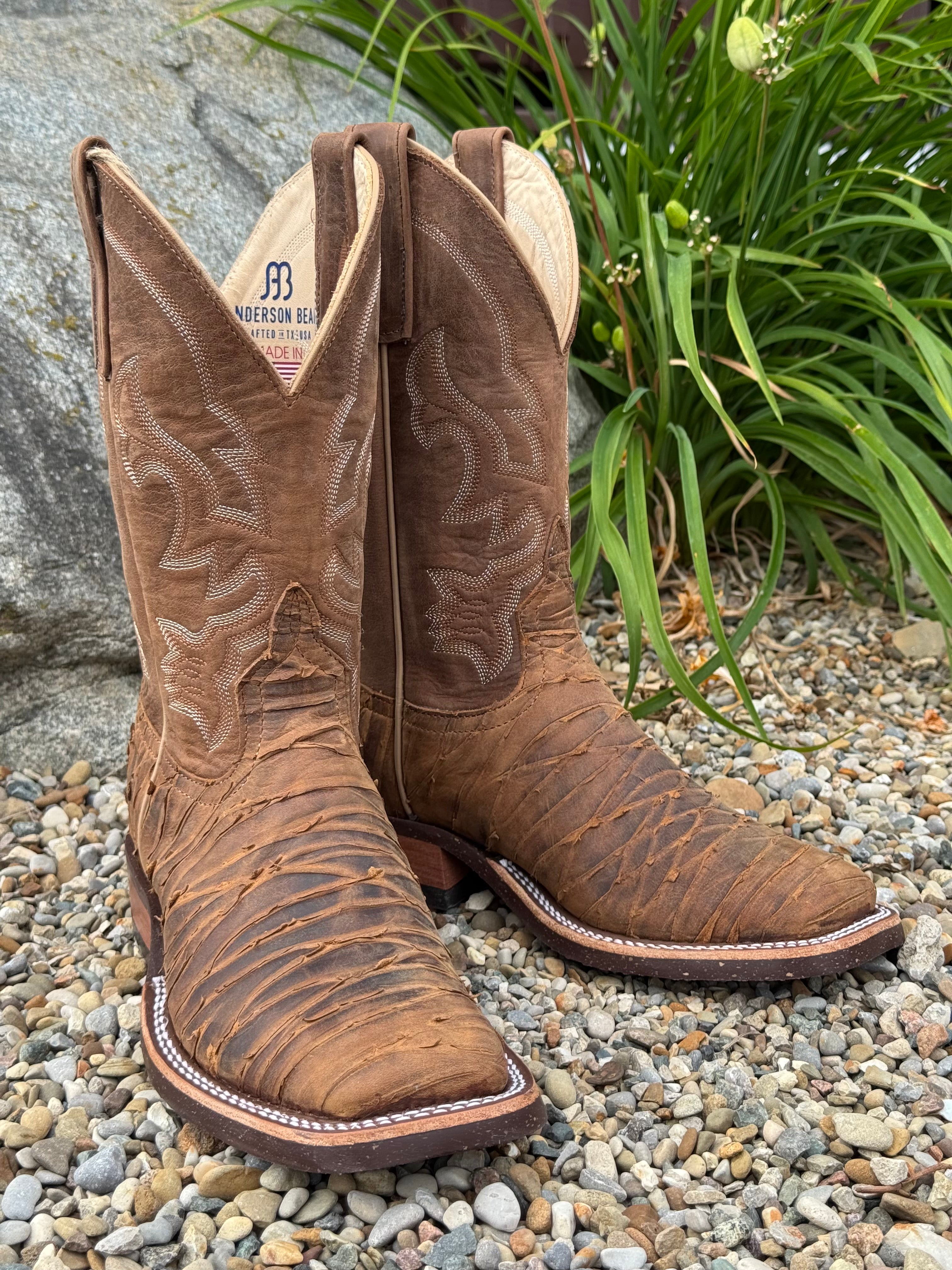 Anderson Bean Dirty Brown Sasquatch Leather Cowboy Boots 362797