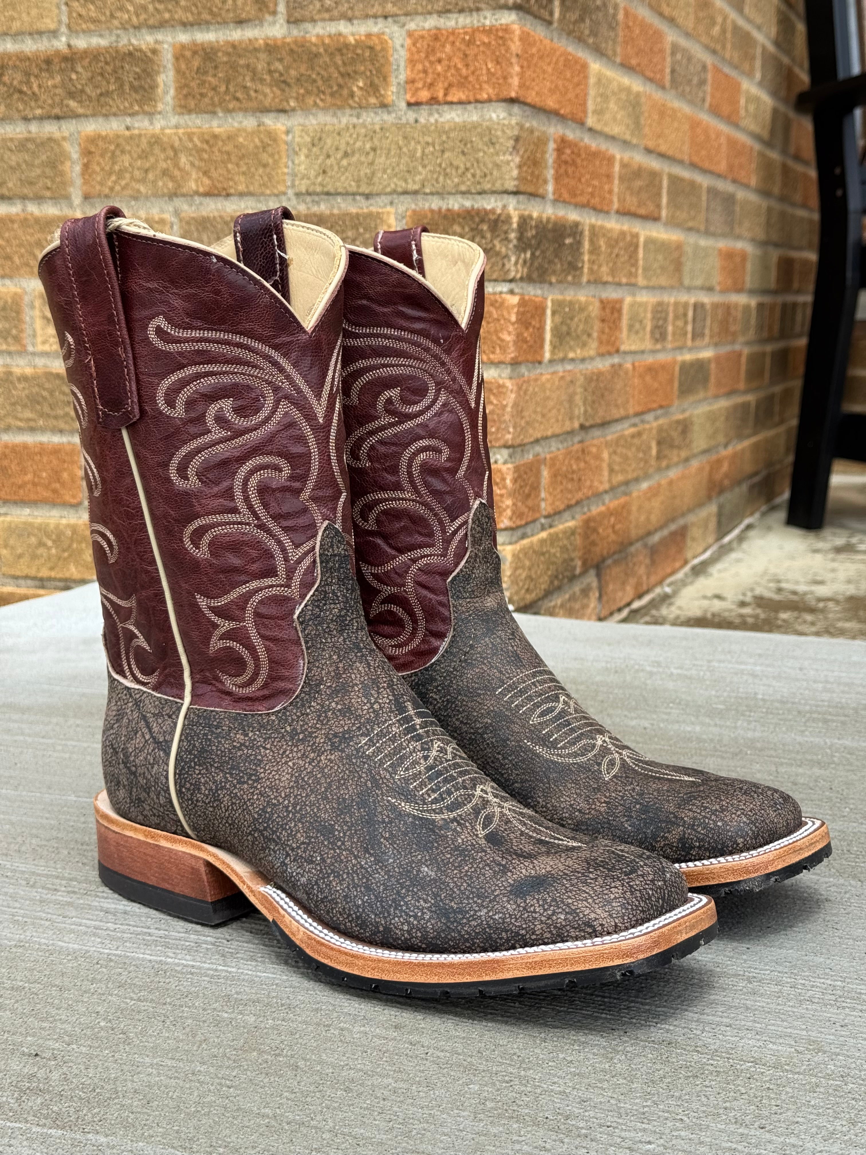 Anderson Bean Brown Safari Cape Buffalo Cowboy Work Boots 333575