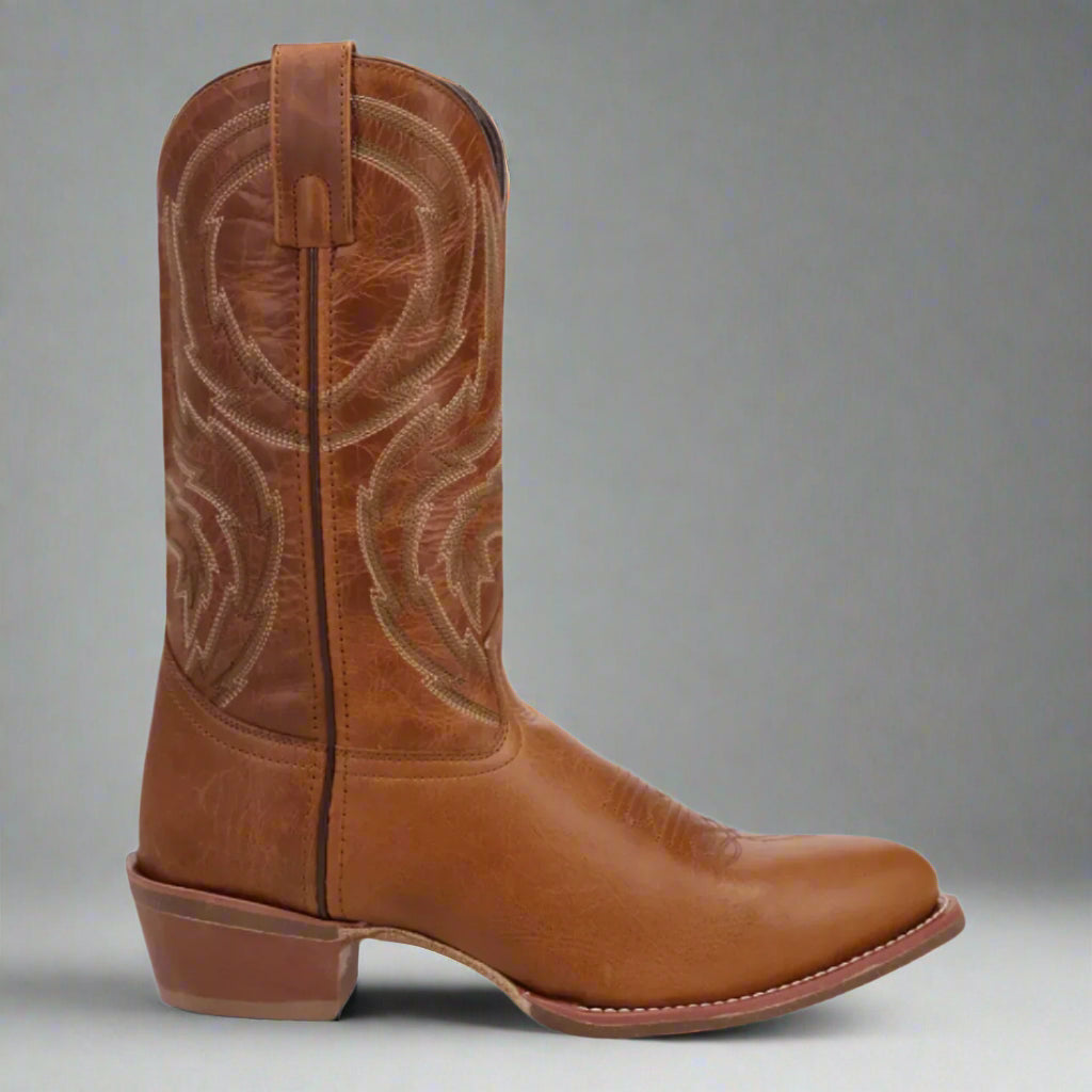 Laredo Men's Brown Novak Leather Medium Round Toe Western Cowboy