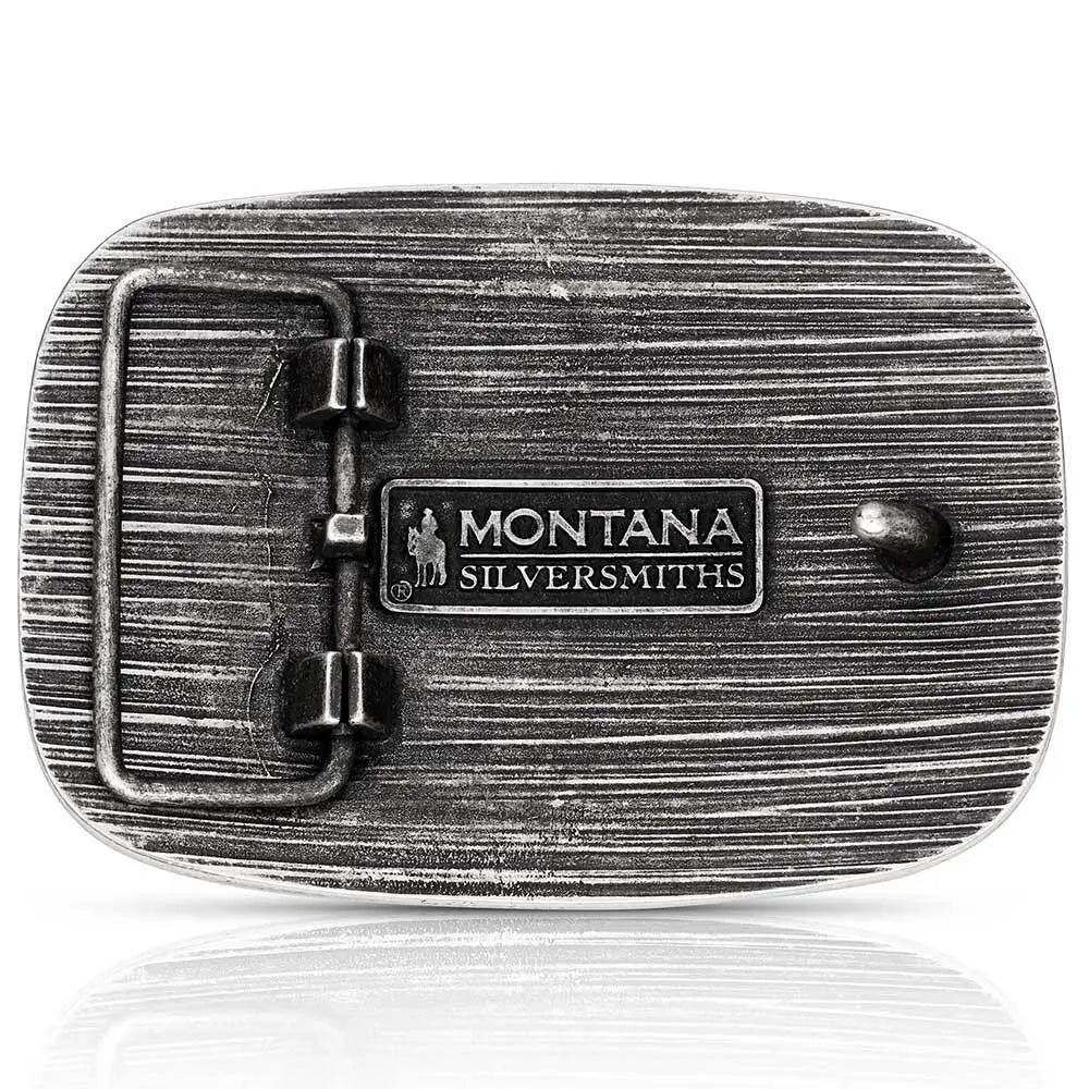 MONTANA SILVERSMITHS STETSON バックル Montana Silversmith 4-H Clover Livestock Silver Belt Buckle A1049S