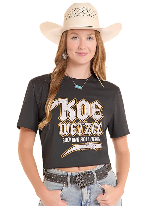 Rock & Roll Cowboy x Koe Wetzel Black Graphic Tee Shirt BU21T09154