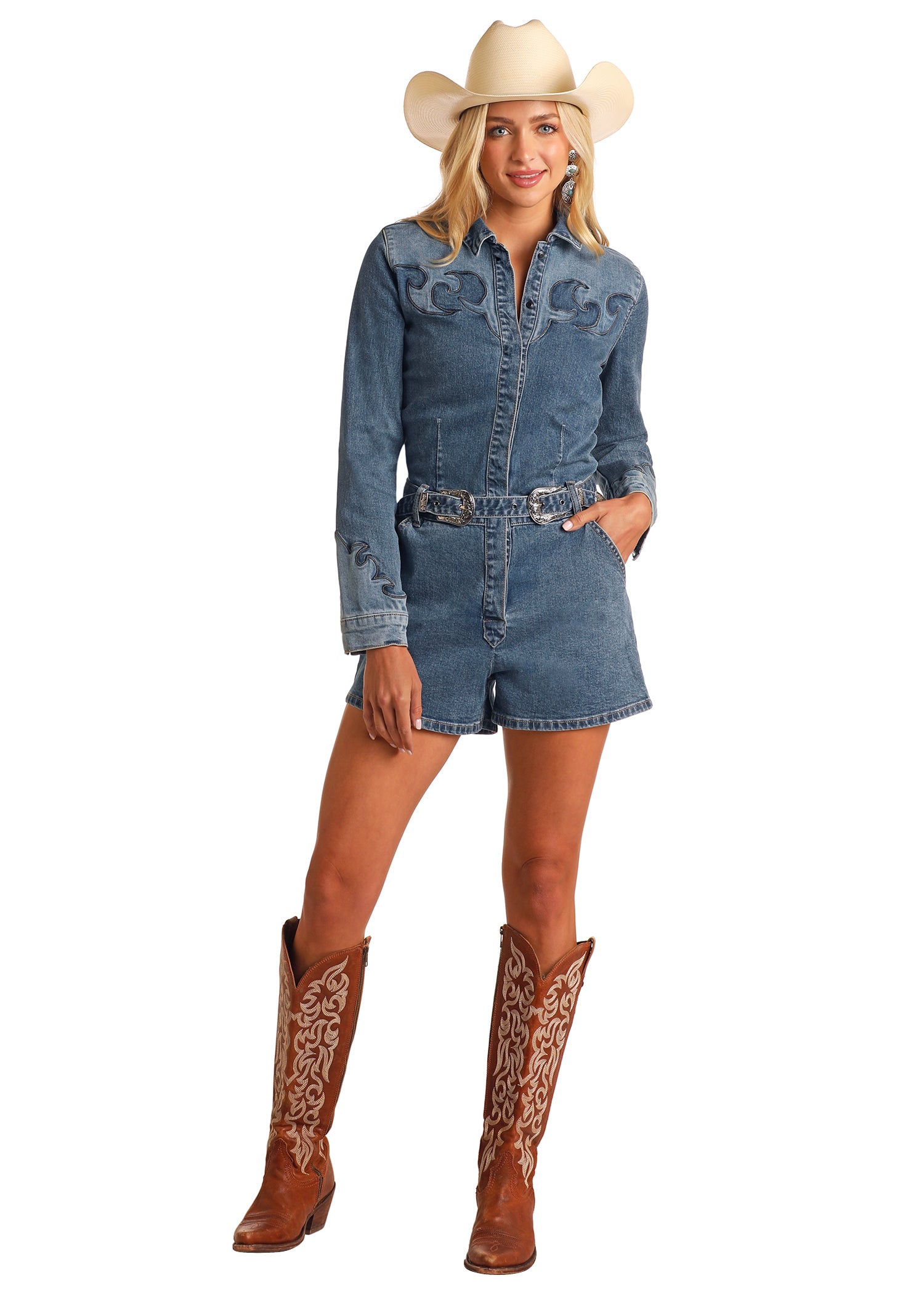 アンドレアアンドコー / DENIM ELEMENT ROMPERS ANDREA&Co DENIM