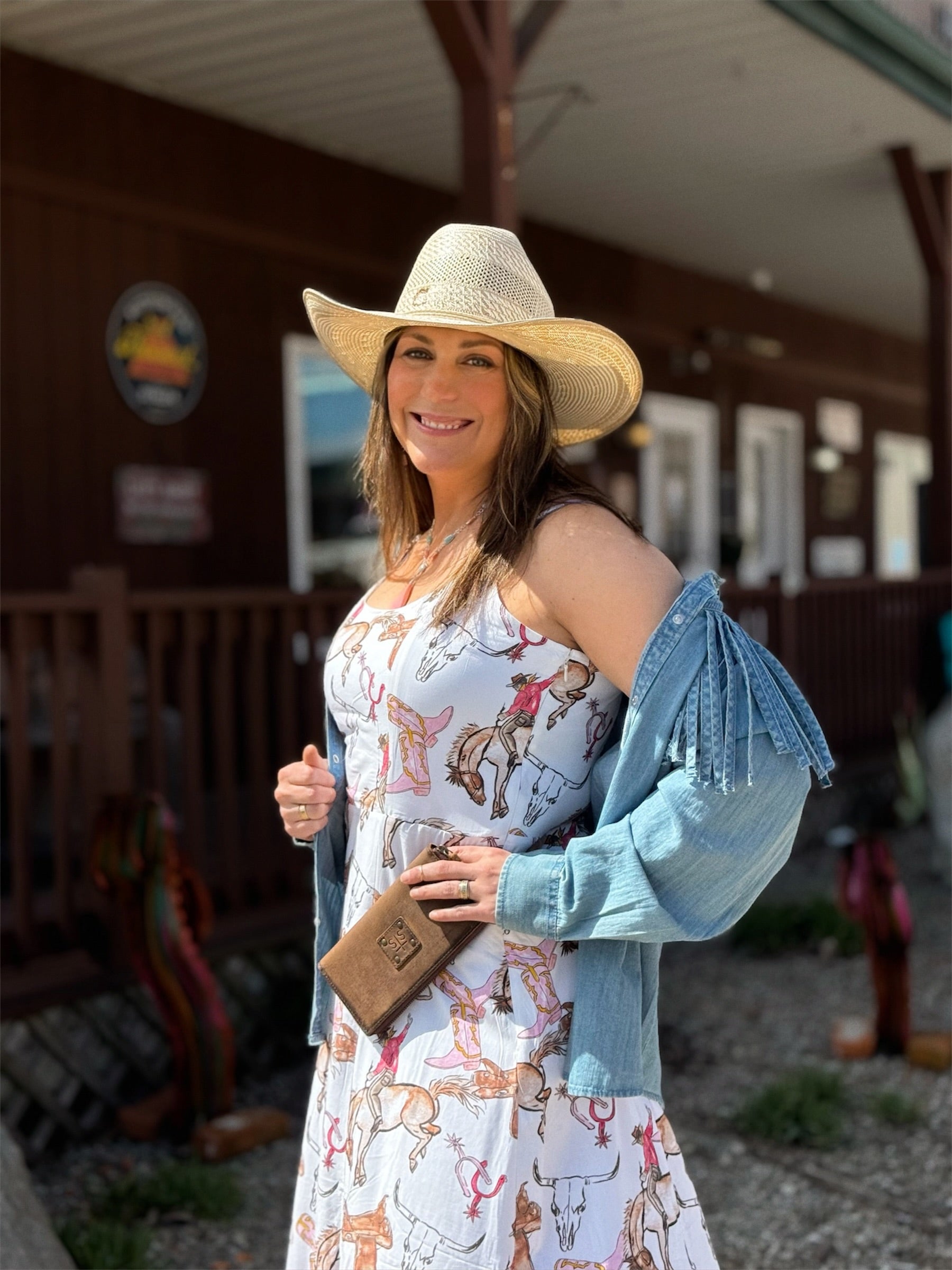 Charlie 1 Horse Natural/Wheat Hello Sunshine Straw Hat CSHLSN
