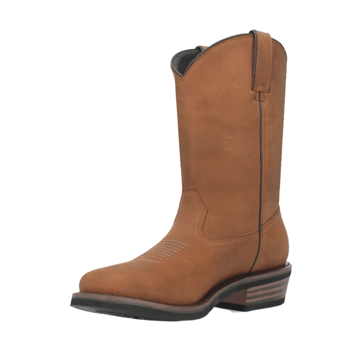 靴 pyson leather studs western boots Dan Post Men's Brown Leather Las Cruces Waterproof Square Toe