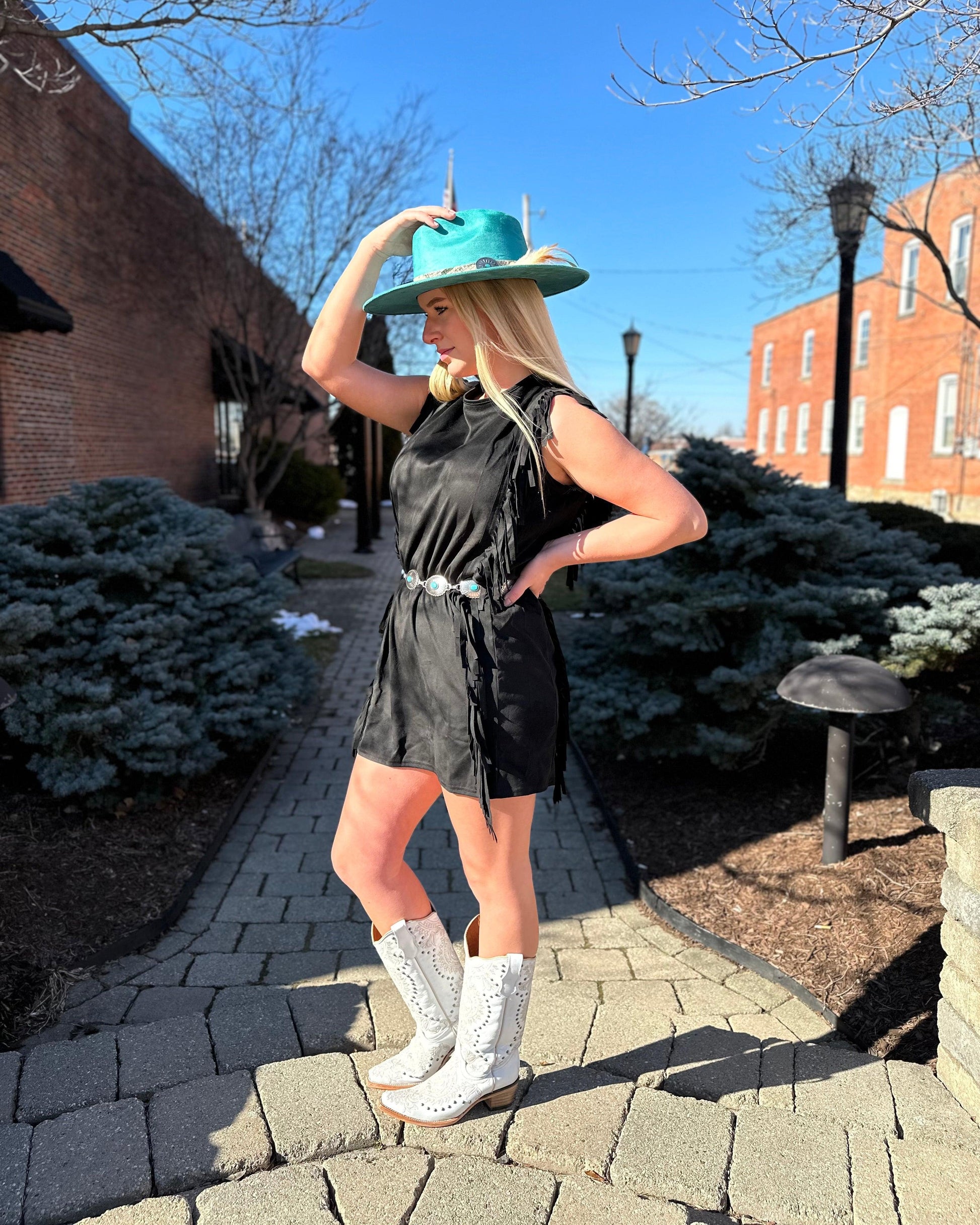 Rock & Roll Cowgirl Women's Black Fringe Microsuede Dress RRWRD0R0Y5BK | Painted Cowgirl Western Store Rock & Roll Cowgirl Women's Black Fringe Microsuede Dress RRWRD0R0Y5BK | Painted Cowgirl Western Store