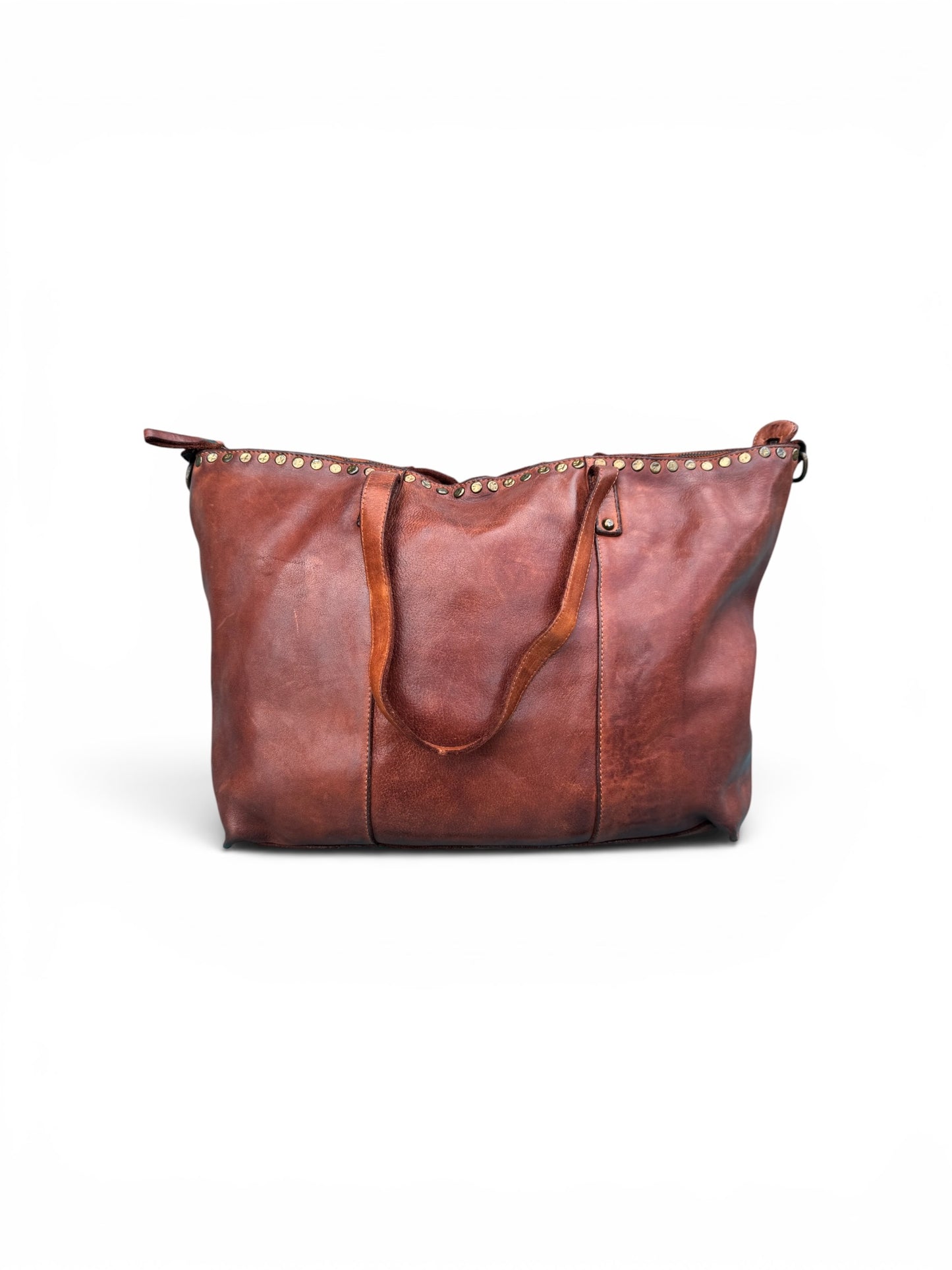 Spaghetti Western Cognac Genuine Leather Shoulder Bag Tote Purse SWC135ACG