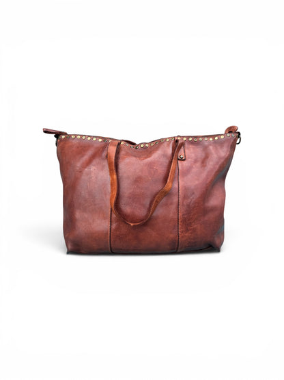 Spaghetti Western Cognac Genuine Leather Shoulder Bag Tote Purse SWC135ACG