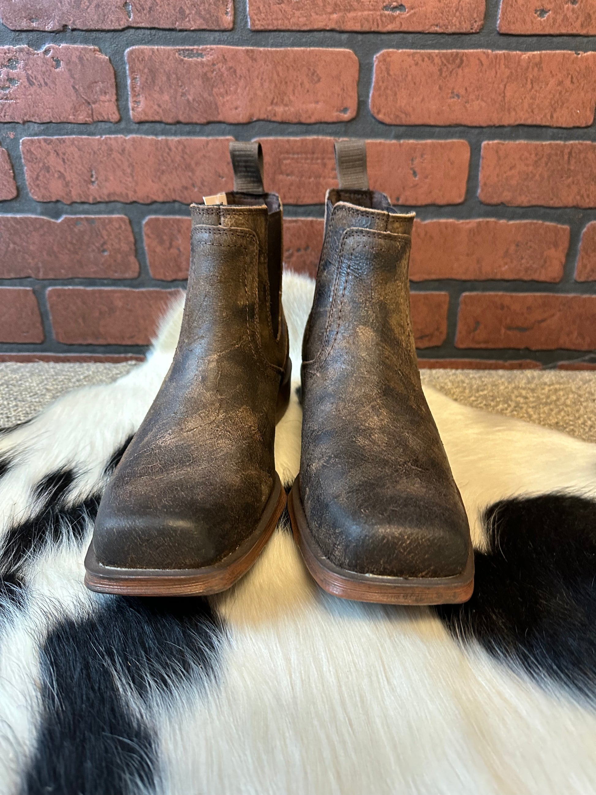 Ariat Men s Brown Midtown Rambler Square Toe Chelsea Boots 10031635 Painted Cowgirl Western Store