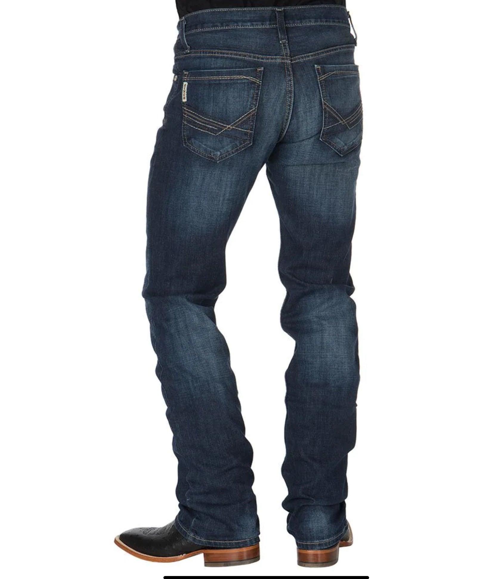 Cinch Men's Ian Slim Fit Dark Wash Boot Cut Jeans MB65436001