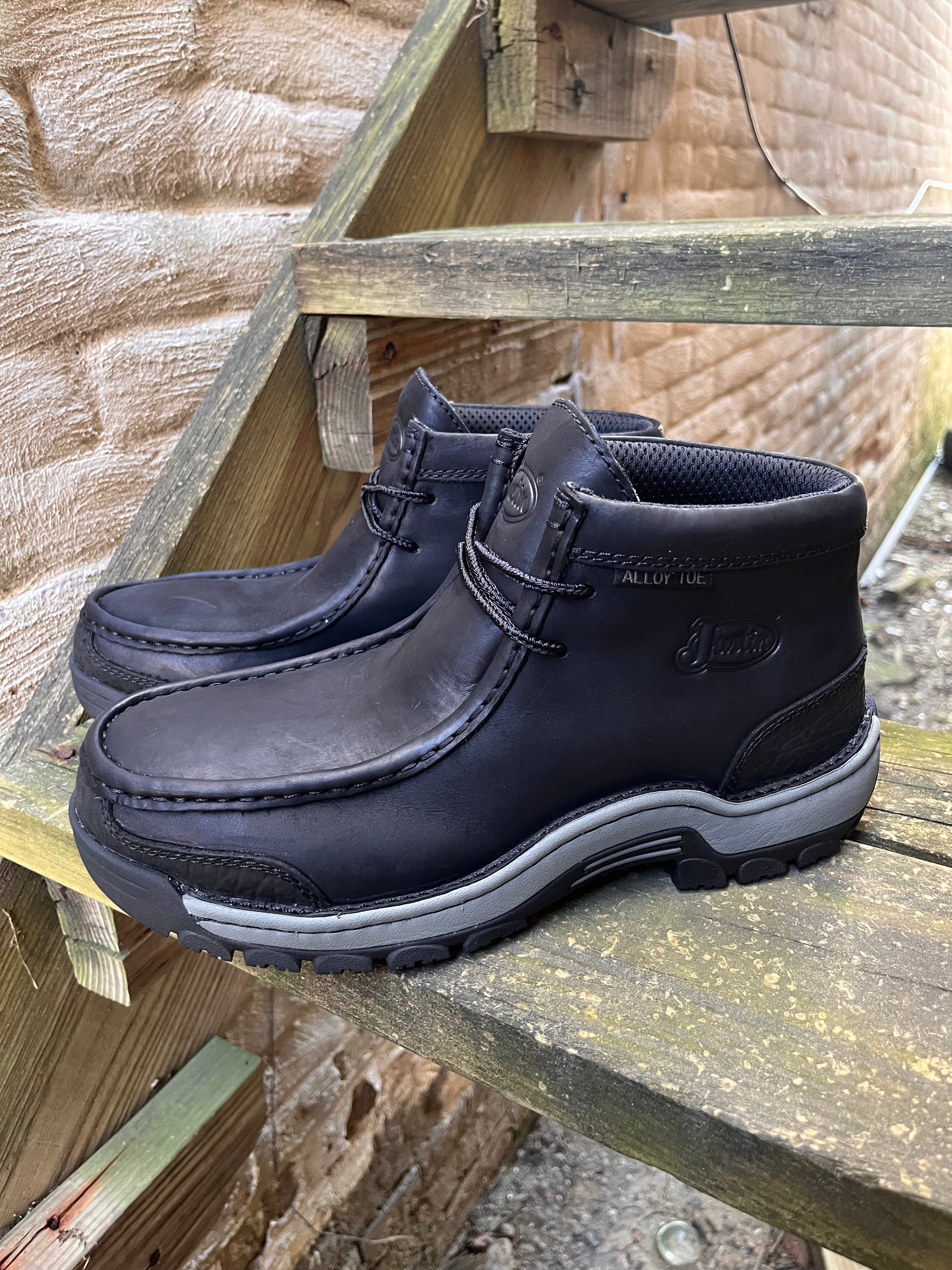 Justin chukka work boots sales