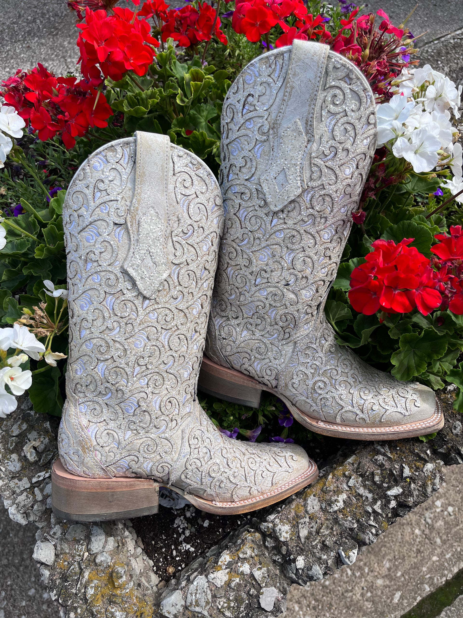 Corral wedding boots square toe discount