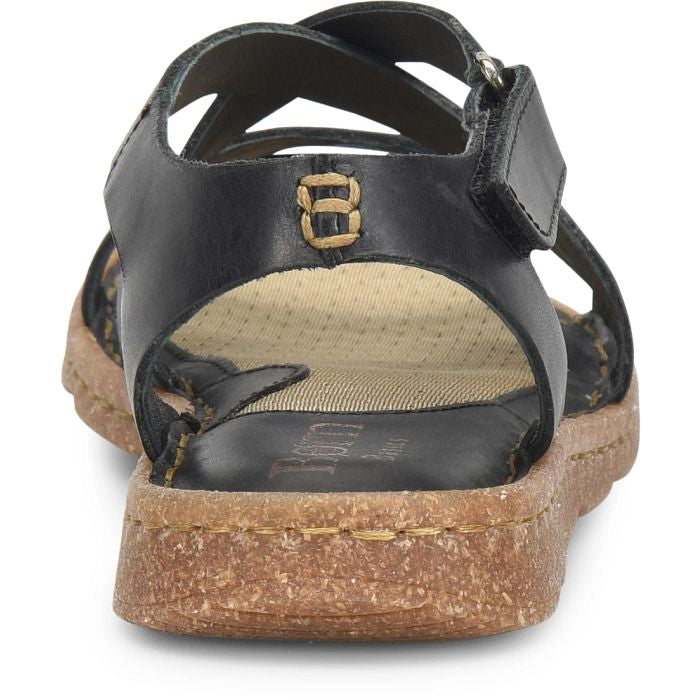 Born Women's Trinidad Sport Black Full Grain Leather Cross Strap