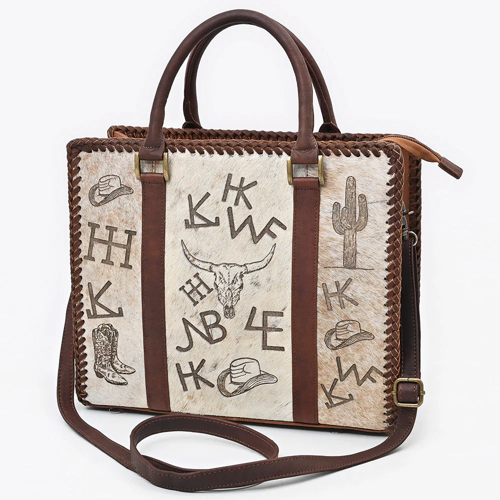 American Darling Branded Cowhide Tote Purse Handbag ADBGM854