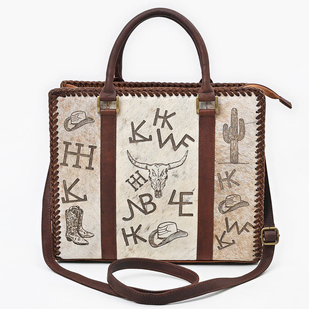 American Darling Branded Cowhide Tote Purse Handbag ADBGM854