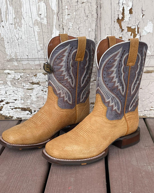 Dan Post Men's Dugan Tan Bison Square Toe Cowboy Boots DP4925