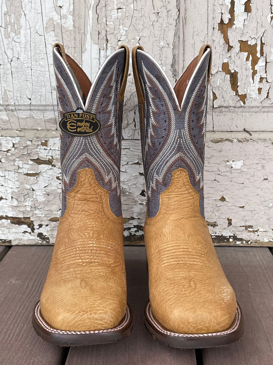 Dan Post Men's Dugan Tan Bison Square Toe Cowboy Boots DP4925