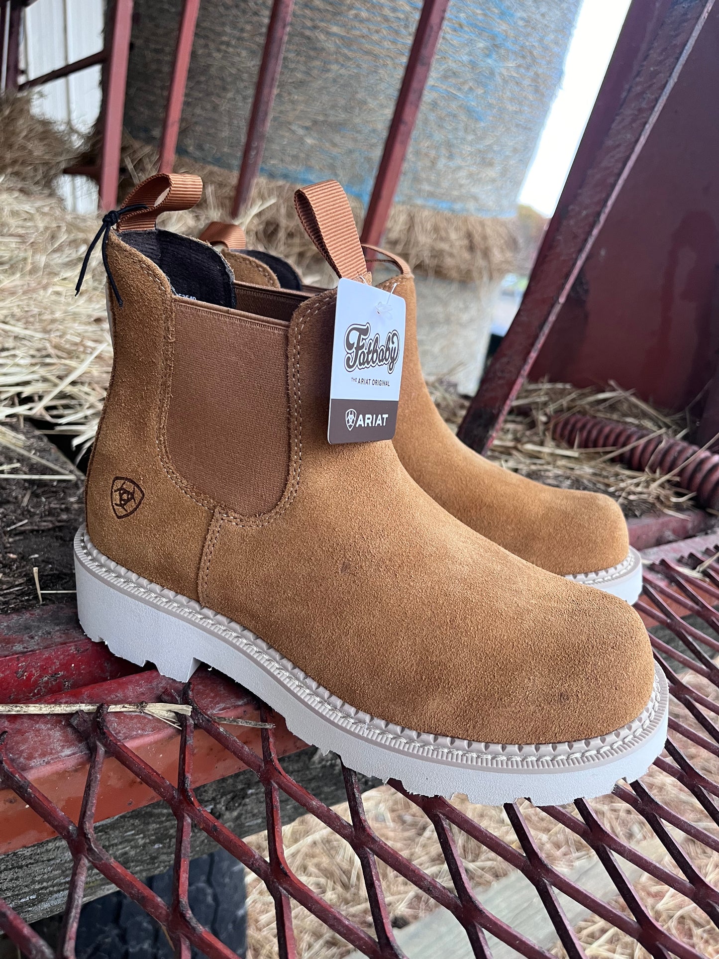 Ariat Women s Fatbaby Chelsea Wheat Suede Western Cowgirl Boot 10053640 8.5b