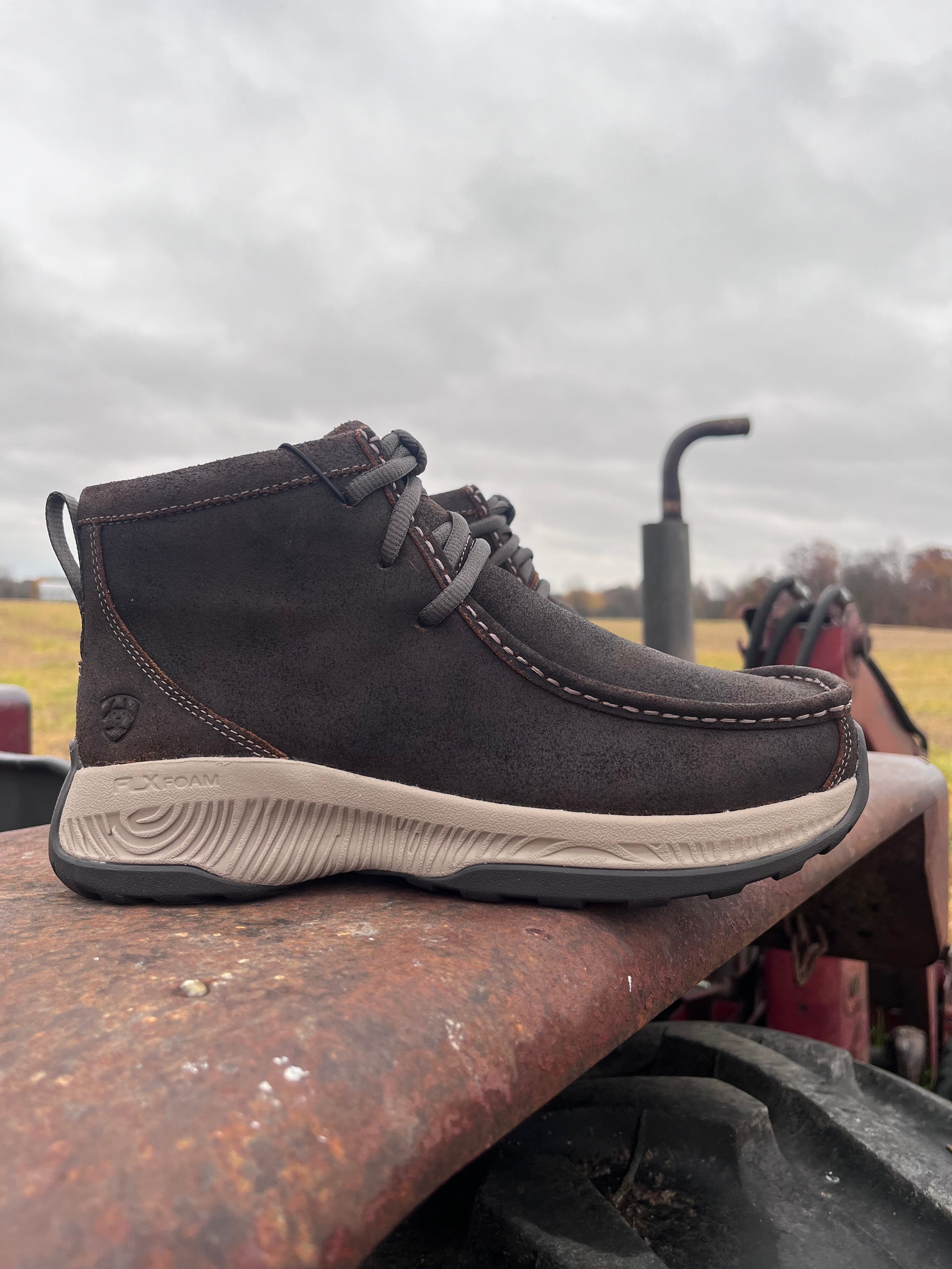 Ariat Men s Western Brown Spitfire All Terrain Leather Shoe 10053685 Painted Cowgirl Western Store