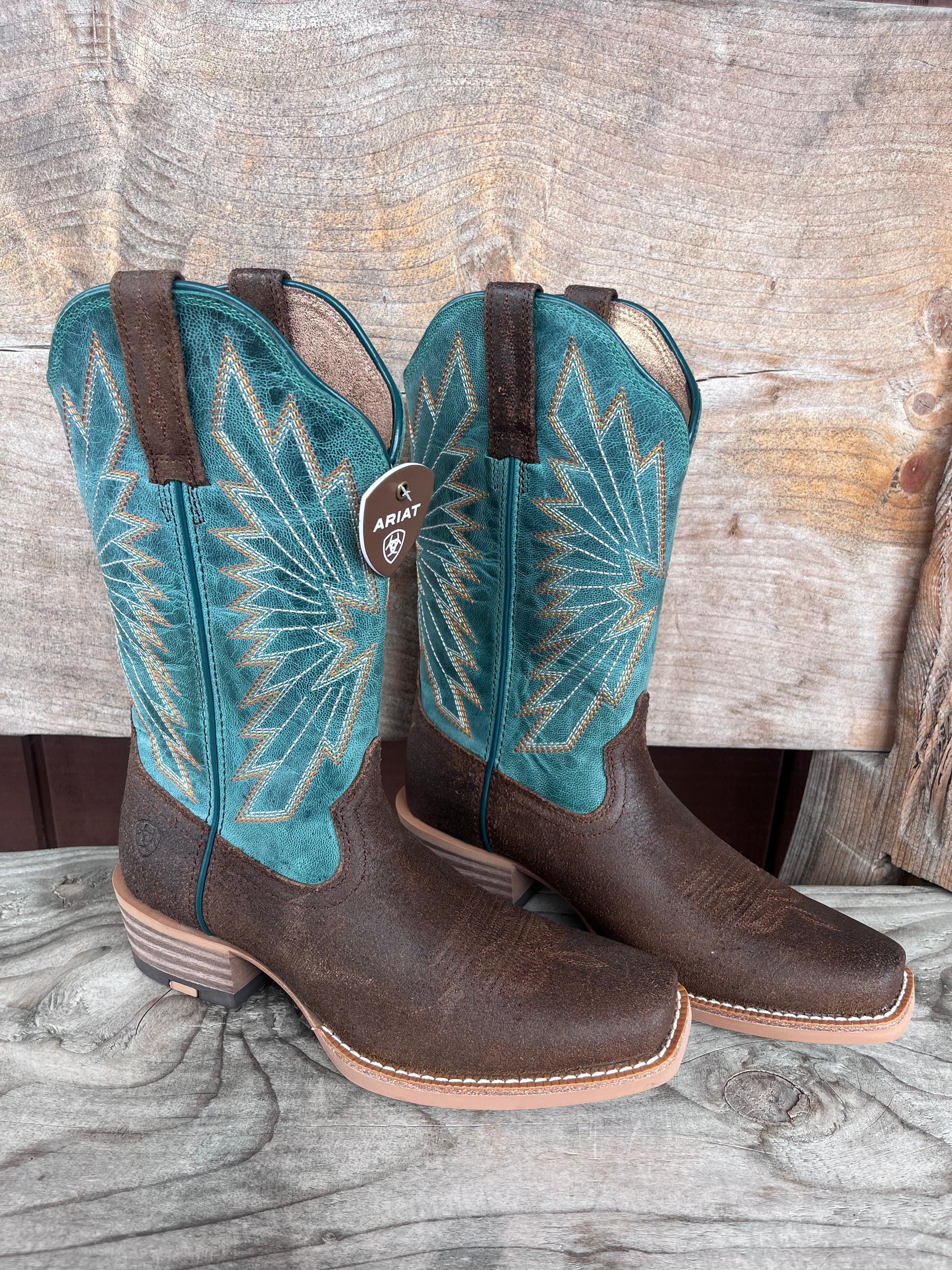 Ariat Women's Decatur Aged Smokehouse & Racing Green Cutter Toe