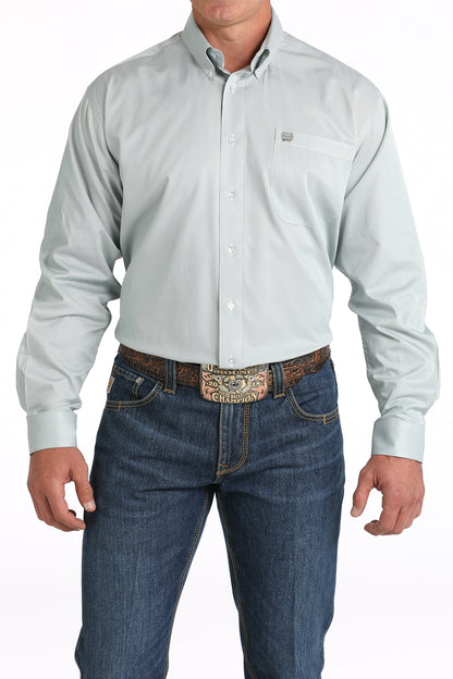 Cinch Men's Green Stripe Print Button Long Sleeve Western Shirt MTW1105814 MTW105814X