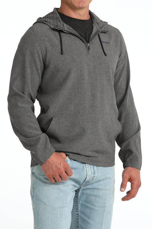 Cinch Men's ArenaFlex Grey 1/4 Zip Hoodie Pullover MTJ1726001