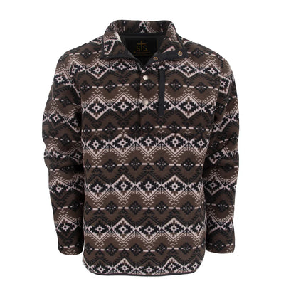 STS Ranchwear Men s Wren Black Aztec Fleece Pullover STS2738 Painted Cowgirl Western Store