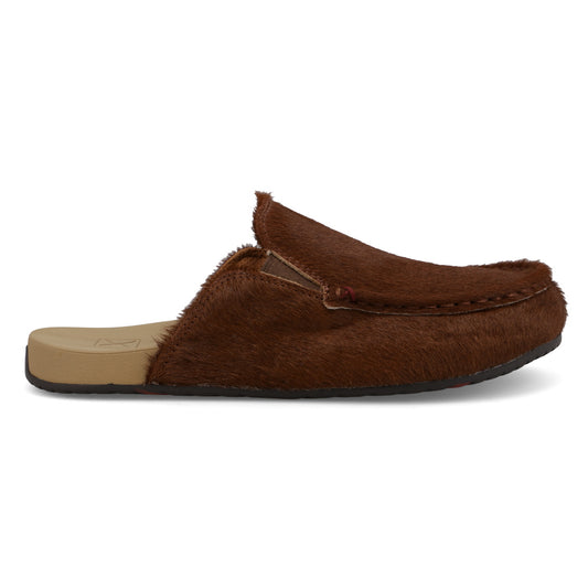 Twisted X Women's Dark Brown Faux Hair-On Cowhide Mule Slip-On Shoe WFFM003