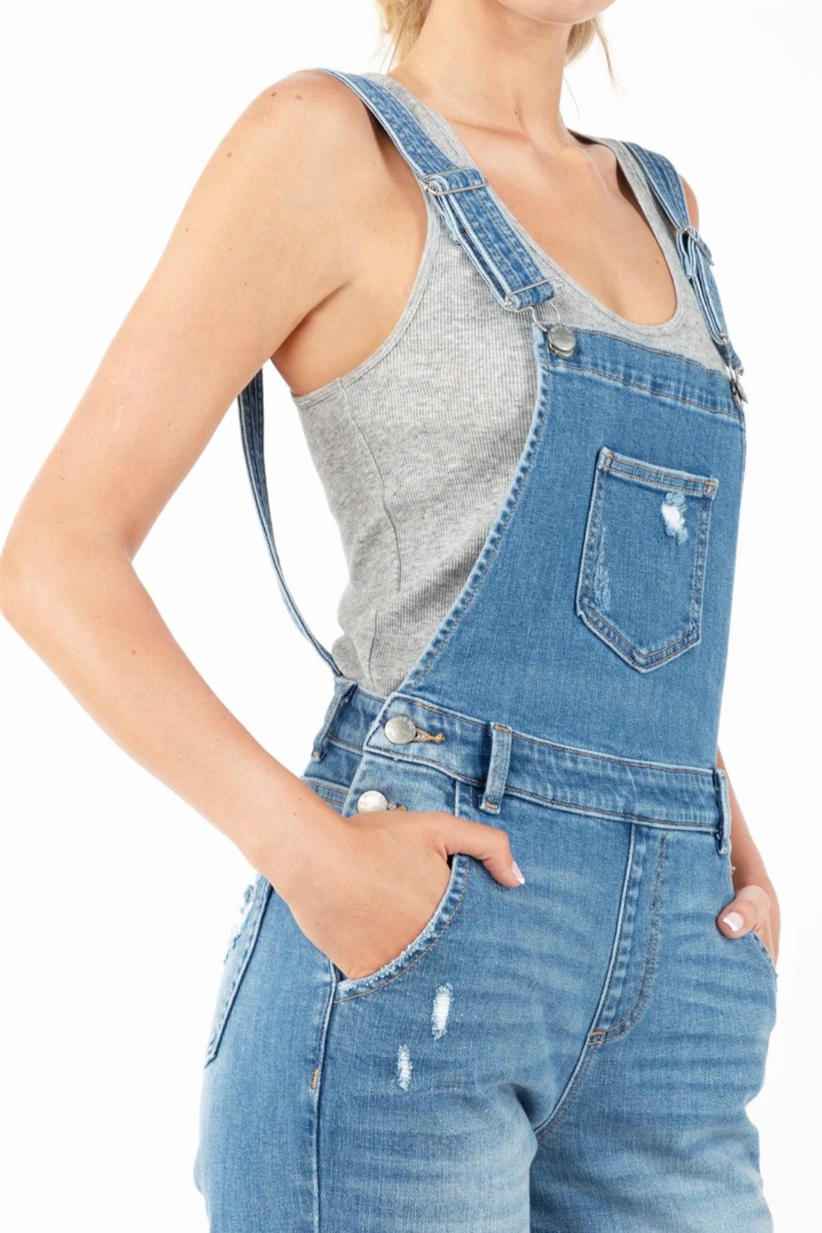 Buy Fashion Oasis Womens Denim Jeans Dungarees Long Length Pinafore Overall  Jumpsuit Online at desertcartINDIA