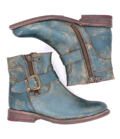 Bed Stu Women's Becca Dark Teal Lux Leather Mason Ankle Boots F321118-Painted Cowgirl Western Store