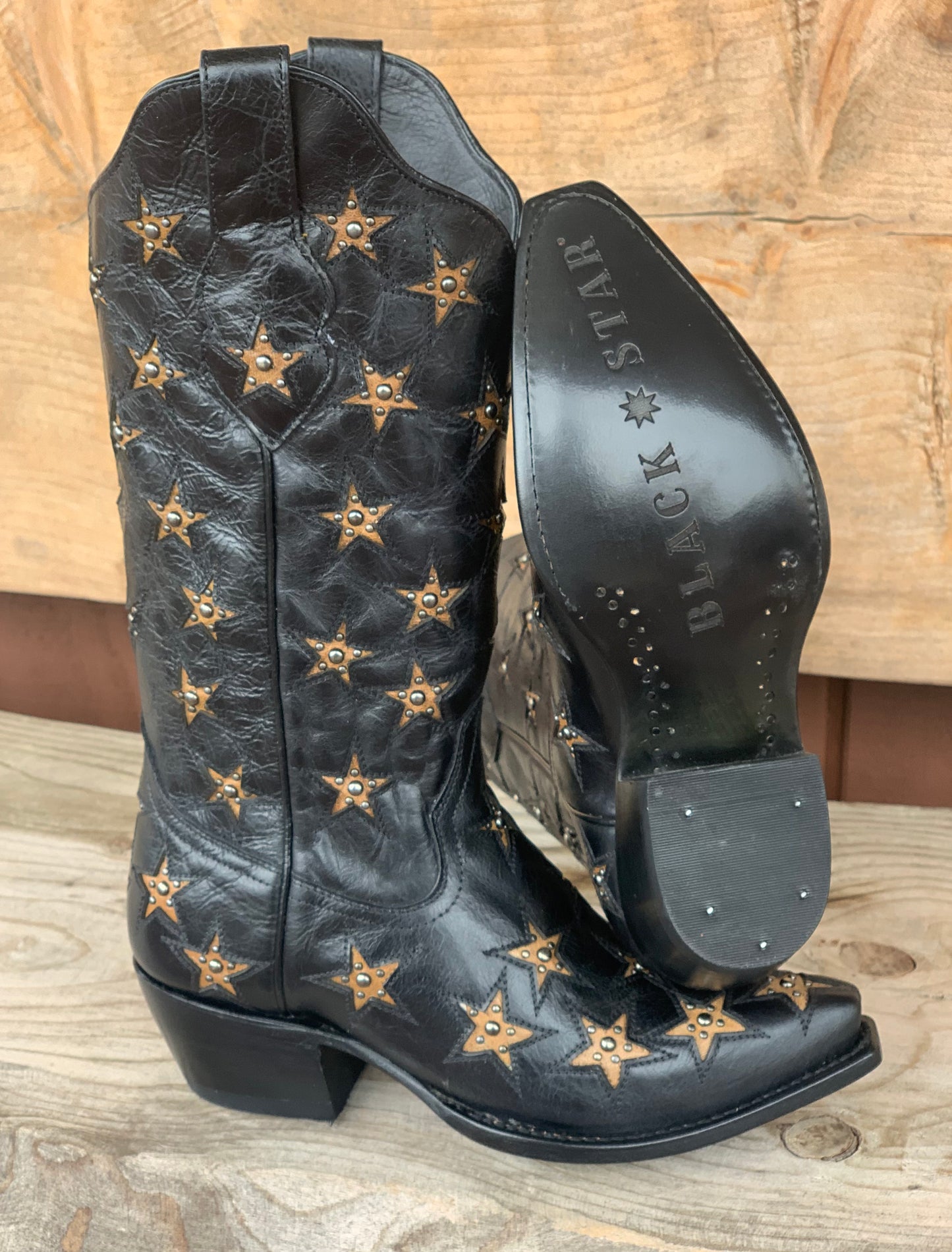 Black Star Women s Marfa Star Inlay Western Cowgirl Boots WBSN012