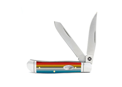 Hooey Full Large 4 1/4" Tijuana Multi Color Trapper Knife HK123-Painted Cowgirl Western Store