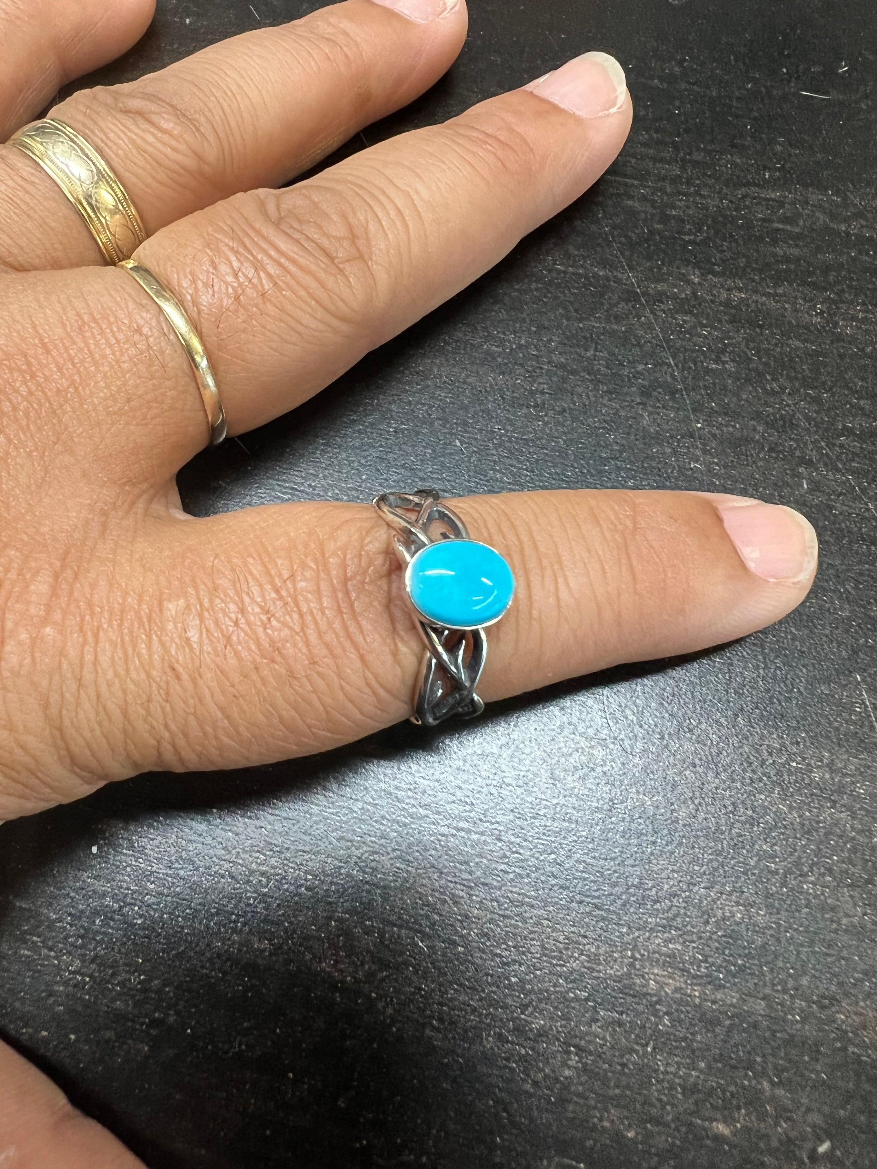 Custom Twisted Cowgirl Goldenhill Turquoise Sterling Silver Ring – Tines  Ranch Co