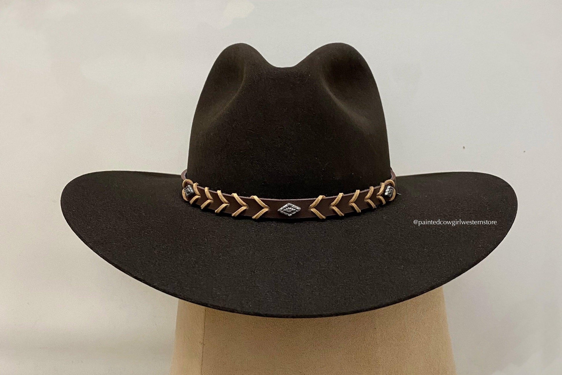 Rodeo King 5X Chocolate Felt Western Hat Tracker Western Cowboy Hat 2135-Painted Cowgirl Western Store