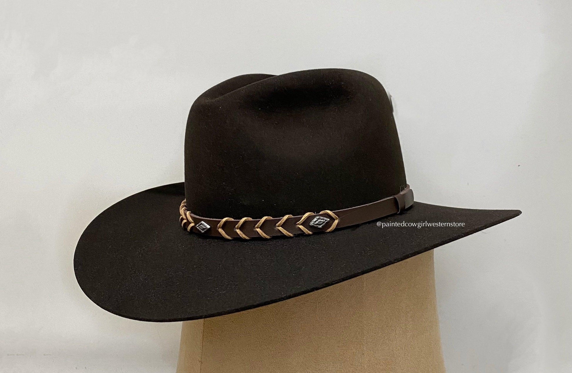 Rodeo King 5X Chocolate Felt Western Hat Tracker Western Cowboy Hat 2135-Painted Cowgirl Western Store