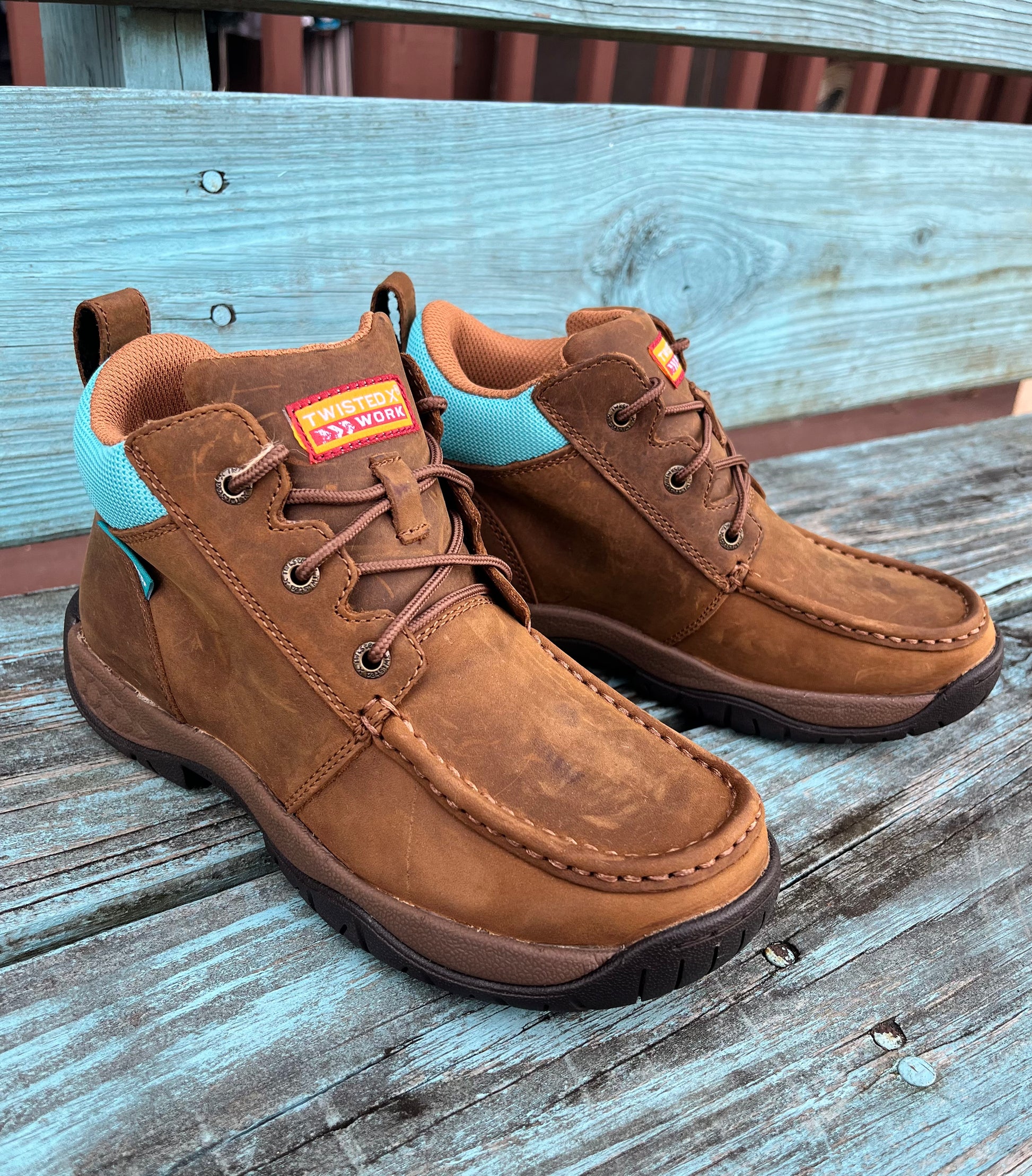 Blue suede 2025 work boots