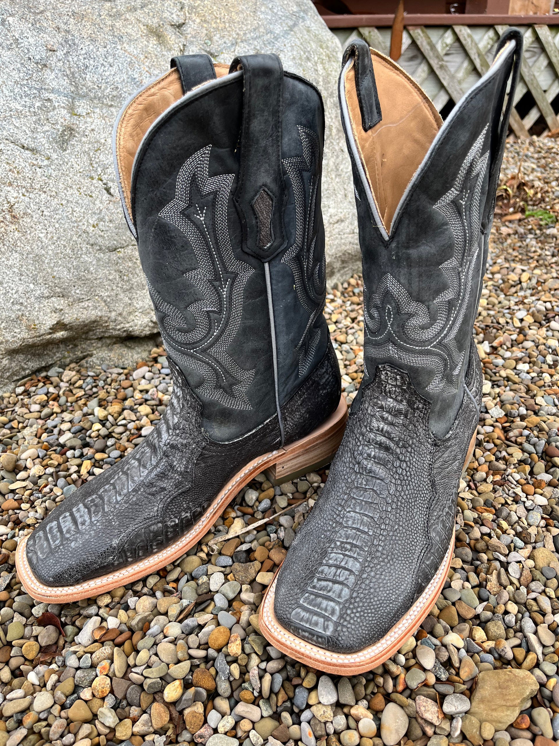 Mens ostrich shop cowboy boots