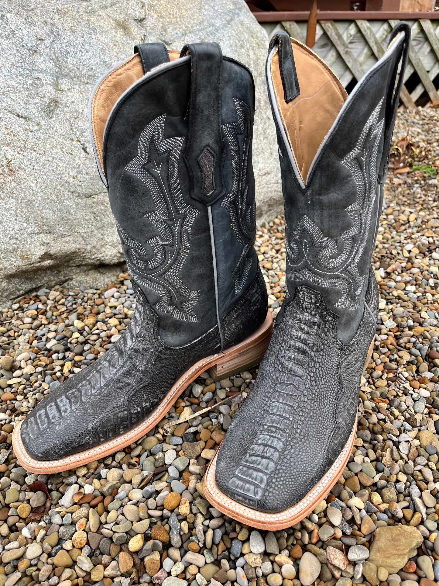 Cowboy ostrich boots best sale