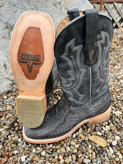 Ostrich leg cowboy boots sales