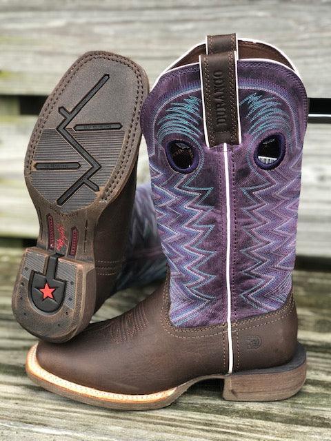 Durango Women's Rebel Pro Earth & Amethyst Square Toe Cowgirl Boots DRD0354