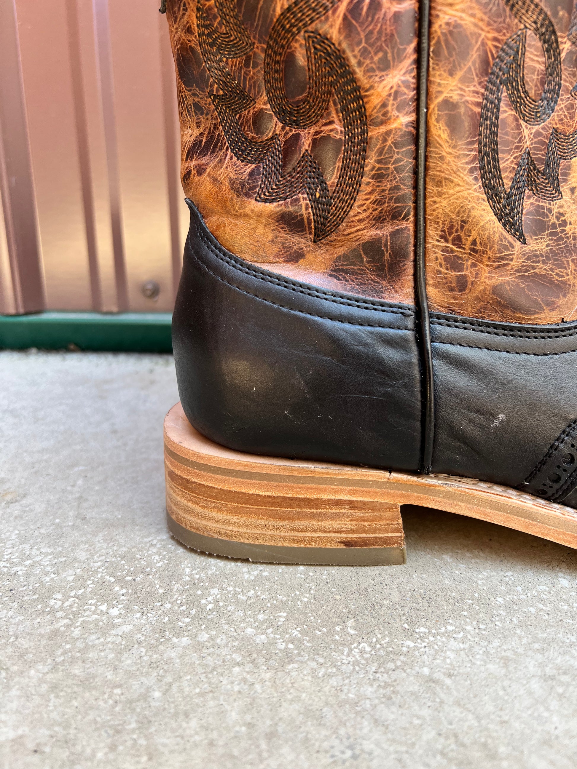 Mens square toe dress cowboy boots sales