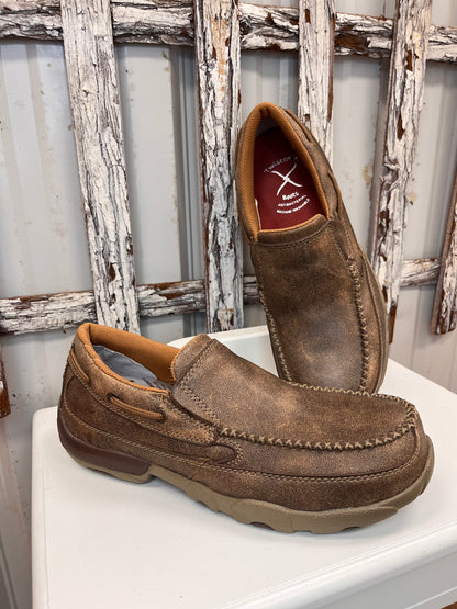 Twisted X Men's Bomber Leather Composite Toe Slip-On Driving Twisted X Men's Bomber Leather Composite Toe Slip-On Driving