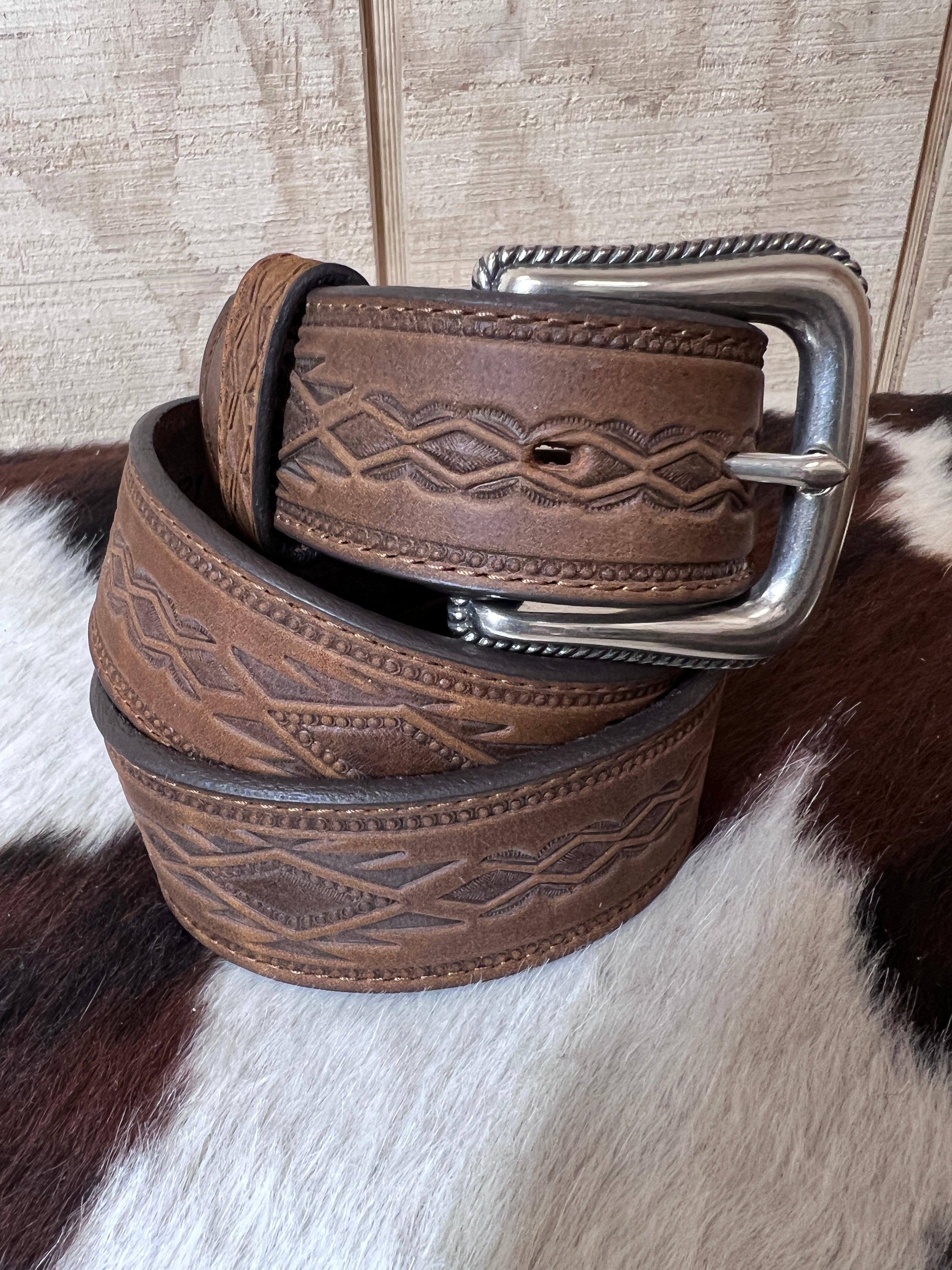 TONY LAMA Western Design Leather Belt