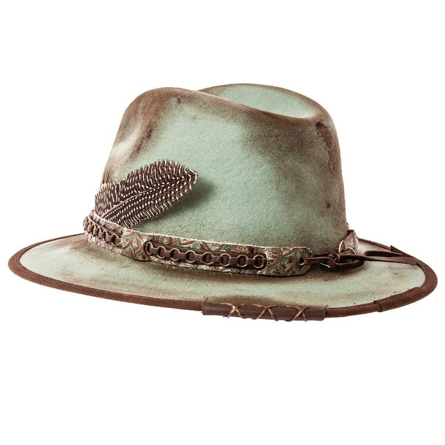 American Hat Makers Tumbleweed Sage Distressed Outback Felt  display picture 1