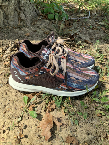 Ariat Women s Neutral Blanket Fuse Lace Up Tennis Shoe 10039082 7.5b