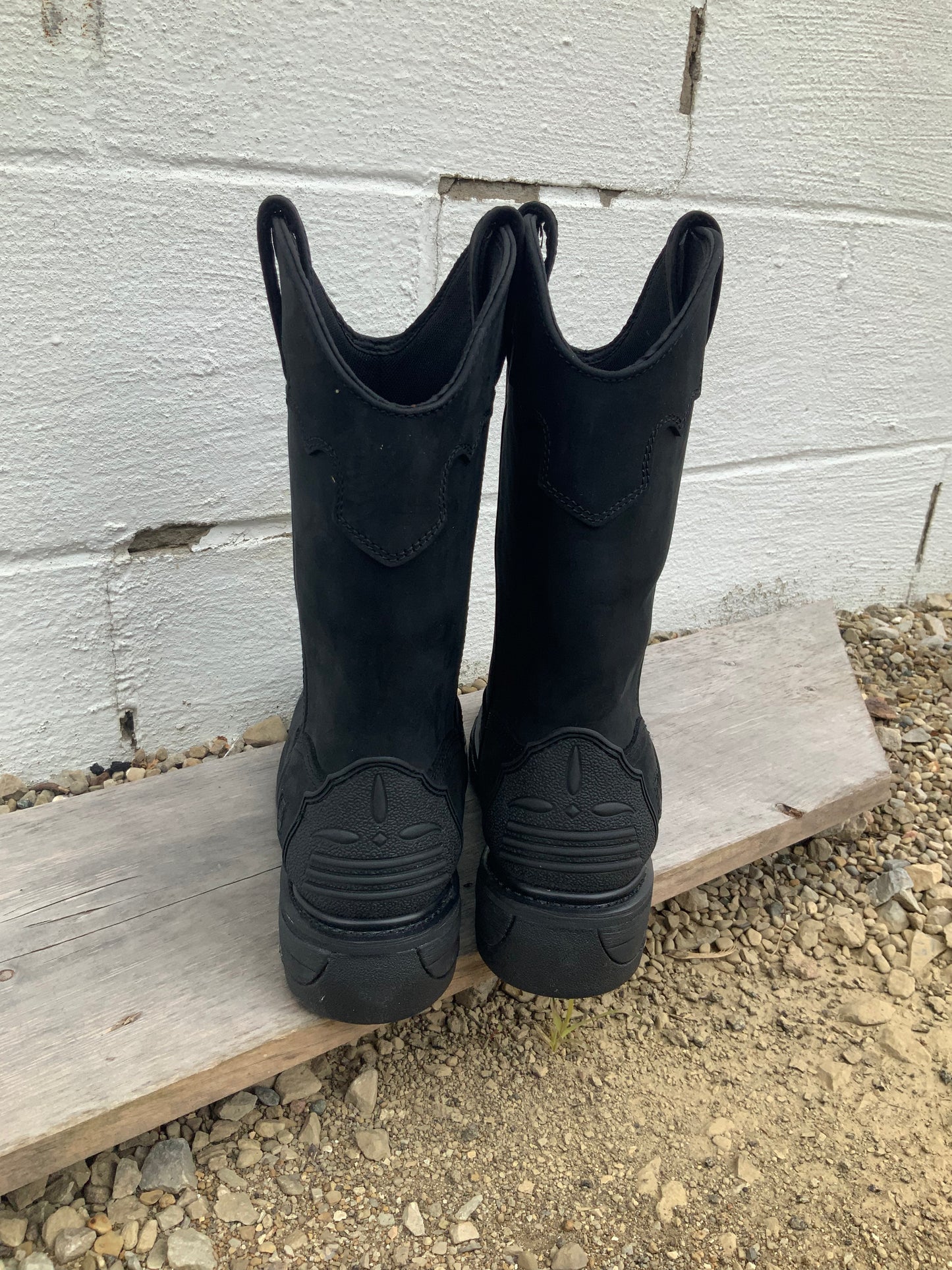 Dan Post Men s Black Leather Blayde Waterproof Cowboy Work Boot DP66450 Painted Cowgirl Western Store