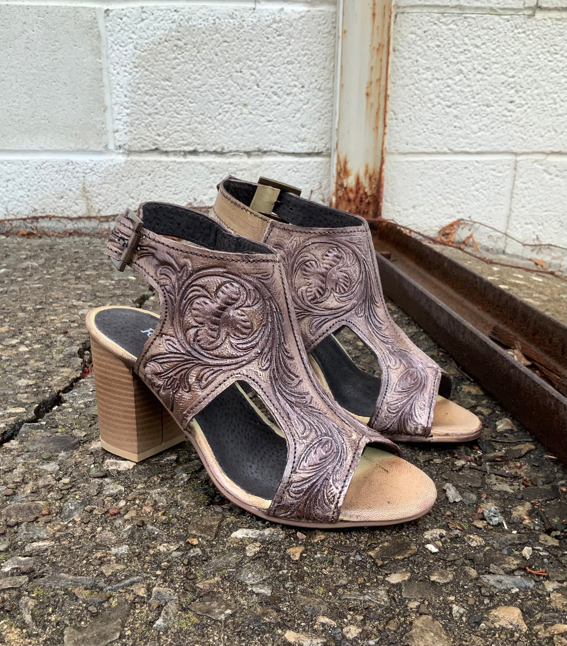 Tooled 2025 leather heels