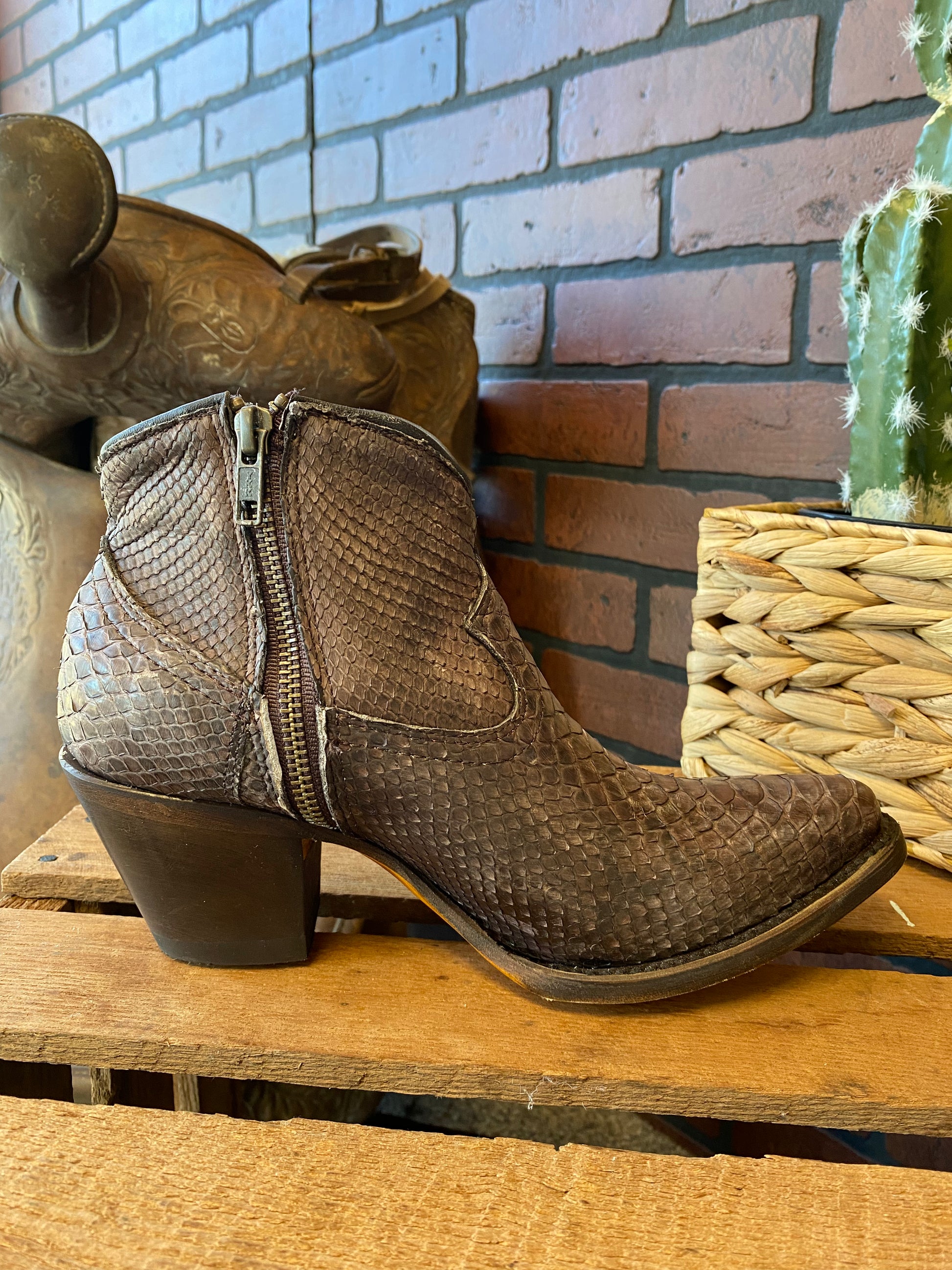 Boots python femme sales