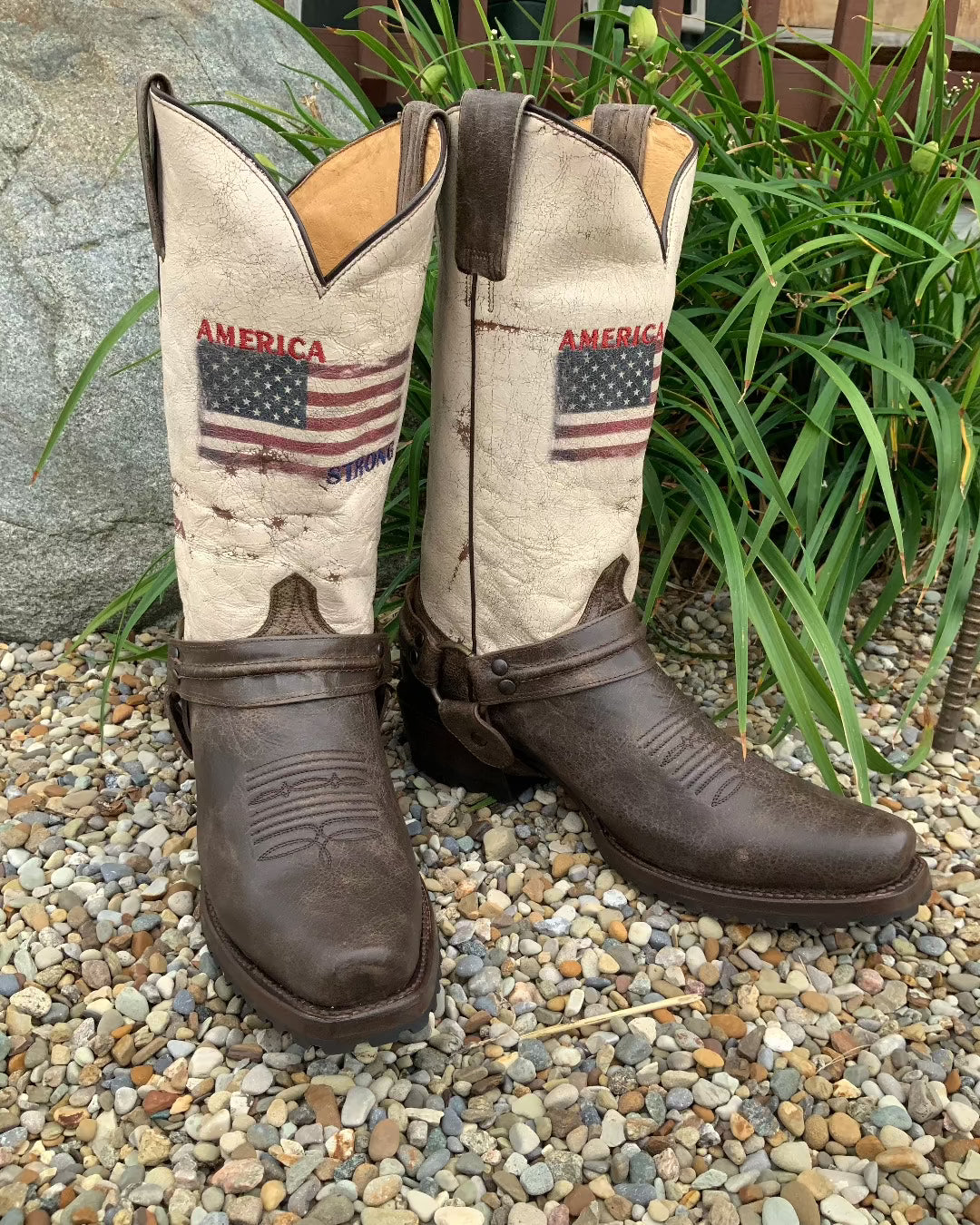 Mens patriotic 2025 cowboy boots