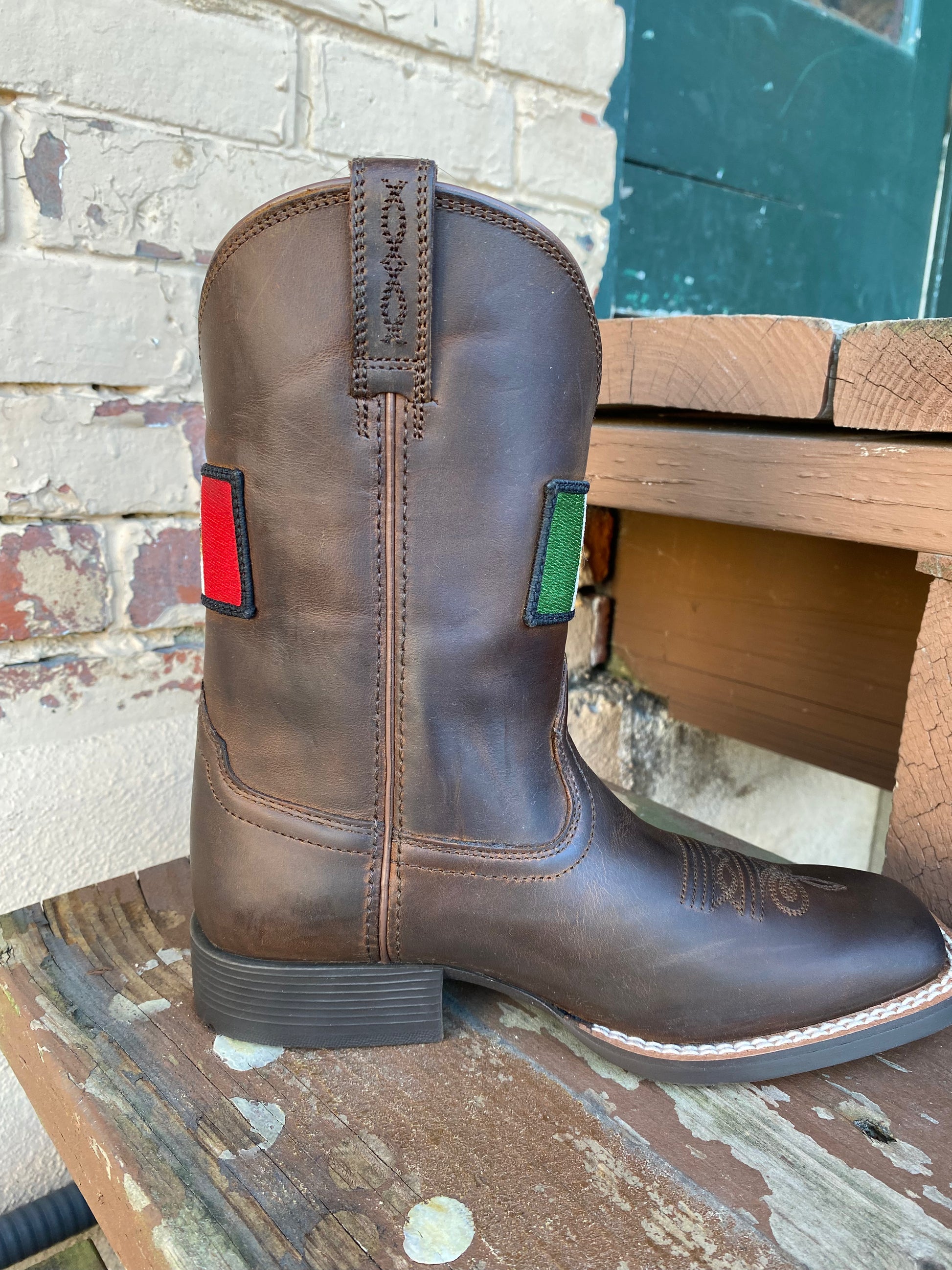 Red wing square toe top cowboy boots
