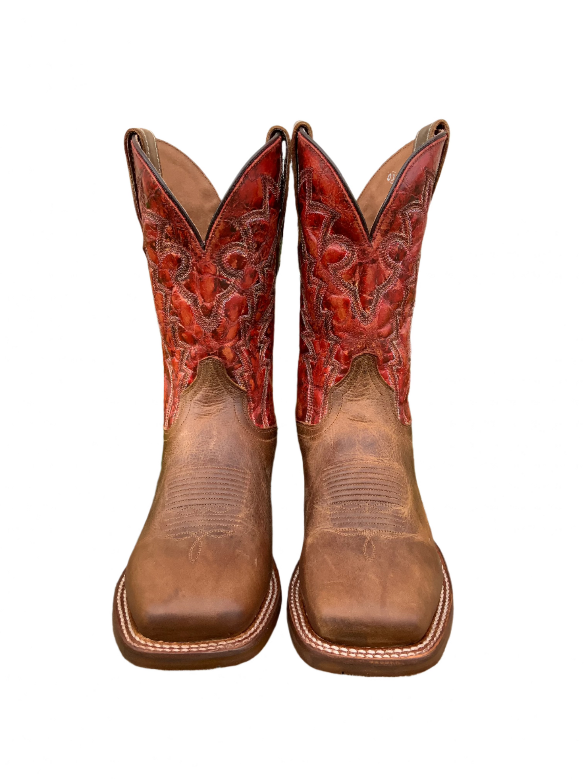 Dan Post Men s Killeen Tan Red Square Toe Cowboy Boots DP4813